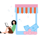 پیش‌نمایش فایل girl-makes-online-payment-10749152 از پک عملیات وام‌دهی