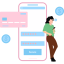 پیش‌نمایش فایل girl-makes-secure-card-payment-10749172 از پک عملیات وام‌دهی