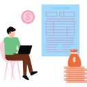 پیش‌نمایش فایل guy-is-filling-online-form-for-loan-10749177 از پک عملیات وام‌دهی