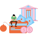 پیش‌نمایش فایل man-uses-card-to-pay-bank-interest-10749204 از پک عملیات وام‌دهی