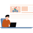 پیش‌نمایش فایل boy-is-working-on-laptop-on-sports-news-10749070 از پک روزنامه‌نگار