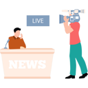 پیش‌نمایش فایل cameraman-is-recording-live-news-10749043 از پک روزنامه‌نگار