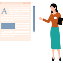 پیش‌نمایش فایل girl-is-explaining-an-article-on-a-web-page-10749036 از پک روزنامه‌نگار