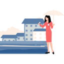 پیش‌نمایش فایل girl-is-reporting-in-the-rain-10749050 از پک روزنامه‌نگار