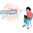 پیش‌نمایش فایل girl-is-watching-the-breaking-live-news-10749069 از پک روزنامه‌نگار
