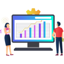 پیش‌نمایش فایل boy-and-girl-talking-about-business-bar-graph-10773034 از پک آمار