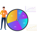 پیش‌نمایش فایل boy-looking-at-mobile-in-business-pie-chart-10773090 از پک آمار