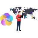 پیش‌نمایش فایل man-looking-at-percentages-around-world-10773013 از پک آمار