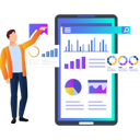 پیش‌نمایش فایل man-talking-about-analytics-on-mobile-10773098 از پک آمار
