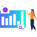 پیش‌نمایش فایل woman-showing-bar-graph-statistics-on-screen-10773087 از پک آمار