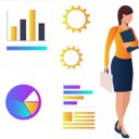 پیش‌نمایش فایل woman-showing-different-business-statistics-10773037 از پک آمار