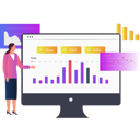 پیش‌نمایش فایل woman-showing-statistical-bar-graph-on-monitor-10773016 از پک آمار