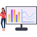 پیش‌نمایش فایل woman-using-mobile-while-watching-business-chart-10773059 از پک آمار