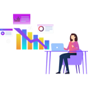 پیش‌نمایش فایل woman-working-on-chart-statistics-10773017 از پک آمار