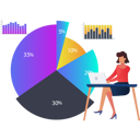 پیش‌نمایش فایل young-lady-working-on-business-pie-chart-10773091 از پک آمار