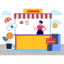 پیش‌نمایش فایل female-waitress-standing-at-burger-stall-10772954 از پک کسب و کار کوچک