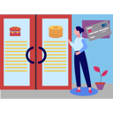 پیش‌نمایش فایل girl-is-standing-outside-the-restaurant-10772941 از پک کسب و کار کوچک