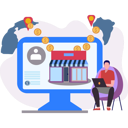 پیش‌نمایش فایل guy-working-on-investing-bank-money-online-10772934 از پک کسب و کار کوچک