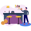 پیش‌نمایش فایل male-waiter-serving-coffee-10772892 از پک کسب و کار کوچک