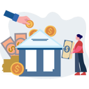 پیش‌نمایش فایل woman-investing-money-in-bank-for-business-10772908 از پک کسب و کار کوچک