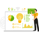 پیش‌نمایش فایل boy-is-explaining-business-analysis-on-laptop-screen-10734058 از پک کارآفرین
