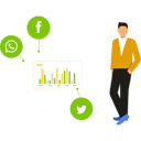 پیش‌نمایش فایل businessman-views-social-media-statistics-10734060 از پک کارآفرین