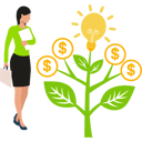 پیش‌نمایش فایل girl-is-looking-at-the-money-plant-10733979 از پک کارآفرین