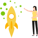 پیش‌نمایش فایل girl-is-pointing-at-the-startup-rocket-10733999 از پک کارآفرین