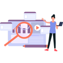 پیش‌نمایش فایل girl-is-pointing-to-the-search-graph-10772512 از پک جستجو