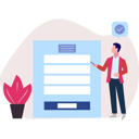 پیش‌نمایش فایل boy-is-telling-about-registration-form-10772627 از پک ورود و ثبت‌نام