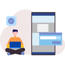 پیش‌نمایش فایل boy-is-working-online-on-laptop-10772675 از پک ورود و ثبت‌نام