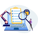 پیش‌نمایش فایل boy-looking-through-list-clipboard-on-laptop-10772780 از پک ورود و ثبت‌نام