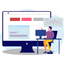 پیش‌نمایش فایل boy-showing-graph-on-monitor-screen-10772656 از پک ورود و ثبت‌نام
