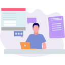 پیش‌نمایش فایل boy-working-on-documents-online-10772784 از پک ورود و ثبت‌نام