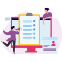 پیش‌نمایش فایل girl-announcing-the-list-on-monitor-10772773 از پک ورود و ثبت‌نام