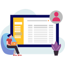 پیش‌نمایش فایل girl-is-pointing-at-the-webpage-document-on-laptop-10772755 از پک ورود و ثبت‌نام