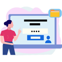 پیش‌نمایش فایل girl-is-pointing-to-account-details-on-laptop-10772753 از پک ورود و ثبت‌نام