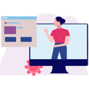 پیش‌نمایش فایل girl-is-talking-about-online-registration-10772805 از پک ورود و ثبت‌نام