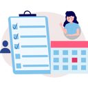 پیش‌نمایش فایل girl-is-telling-about-list-on-clipboard-10772668 از پک ورود و ثبت‌نام