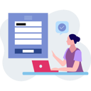 پیش‌نمایش فایل girl-is-telling-about-online-sign-in-account-10772649 از پک ورود و ثبت‌نام