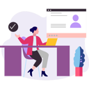 پیش‌نمایش فایل girl-is-telling-about-online-sign-in-account-10772783 از پک ورود و ثبت‌نام