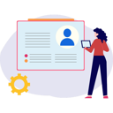 پیش‌نمایش فایل girl-is-using-laptop-for-creating-profile-10772655 از پک ورود و ثبت‌نام