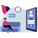 پیش‌نمایش فایل girl-is-working-on-an-online-account-10772803 از پک ورود و ثبت‌نام