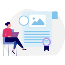 پیش‌نمایش فایل girl-is-working-on-an-online-document-10772631 از پک ورود و ثبت‌نام