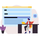 پیش‌نمایش فایل girl-is-working-on-an-online-document-10772641 از پک ورود و ثبت‌نام