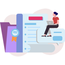 پیش‌نمایش فایل girl-is-working-on-document-on-laptop-10772661 از پک ورود و ثبت‌نام