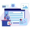 پیش‌نمایش فایل girl-looking-at-document-on-monitor-screen-10772786 از پک ورود و ثبت‌نام