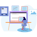 پیش‌نمایش فایل girl-making-graph-on-monitor-10772765 از پک ورود و ثبت‌نام