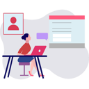 پیش‌نمایش فایل girl-sitting-and-working-on-laptop-10772754 از پک ورود و ثبت‌نام
