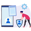 پیش‌نمایش فایل girl-telling-about-account-security-10772804 از پک ورود و ثبت‌نام